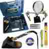 80058 Whatnot Widgets 12 Piece Electronic Soldering Iron Kit Adjustable Temp 3 Tips Stand Solder 641171780058