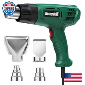 B0brk5tfnb Acmyslat Heat Gun Kit Dual Temp 572-932 2 Modes Overload Protect 4 Nozzles