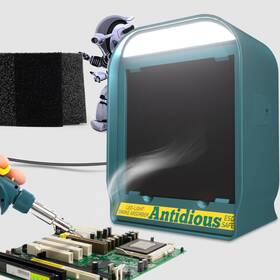 Antidious 729162311594 Fume Extractor Solder Smoke Absorber Portable Filter With Led Light For Solde
