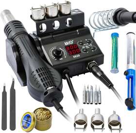 882d Bacoeng 689718914245 2 In 1 Soldering Iron Hot Air Rework Station With Led Display And