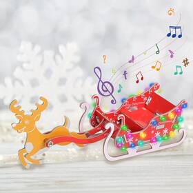 Ba-21848 Banria Diy Christmas Soldering Kit Reindeer Sleigh Projects With Rgb Led
