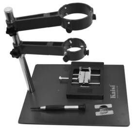 Blomiky 603629343185 Displays Hot Air Hand-piece Gun Holder With Two Fixtures For Smd Rework Solde