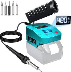 Branded 313043324379 Soldering Iron Station Kit Digital Lcd Display For Makita 18v Battery Cordless