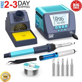 55212 Branded Soldering Iron Station Temperature Adjustable Rapid Heating Bracket Kit 90w
