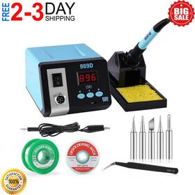 78514 Branded Soldering Iron Station Temperature Adjustable Rapid Heating Bracket Kit New 2024