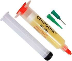 Nc191 Chip Quik Smooth Flow Tack Flux No-clean In A 10cc Syringe With Plunger And Tip