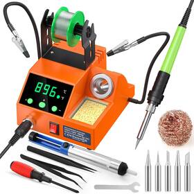 100w Crtsweker 313049233200 Soldering Station Digital Display Iron Kit With 2 Helpin