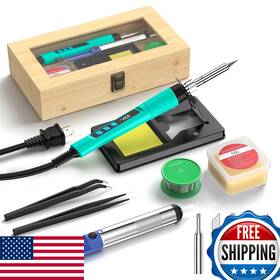 B0dpkv7zyn Crtsweker 190w Soldering Iron Kit 110v Led Adjustable Temp For Electronics Repair