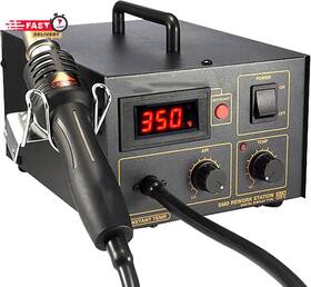 Dhqdhq 313028228289 Hot Air Rework Station Smd Desoldering-gun With 100-500 Digital Adjust