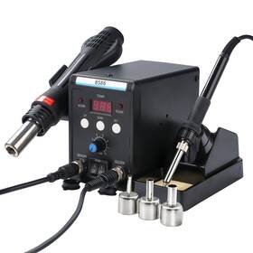 60745-1 Eatbuy 8586 Soldering Station 2 In 1 Digital Display Smd Hot Air Rework And
