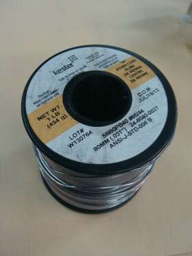 111-279 Edmo Kester Solder 604a31 Wire 0.031 Inch 60pb40 Lead Alloy Rosin Core 1 Lb Roll