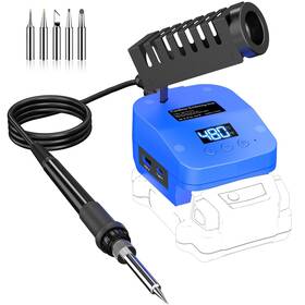 Edtran 768510996250 Cordless Soldering Iron For Kobalt 24v Battery 60w Portable Electric Solder Inch