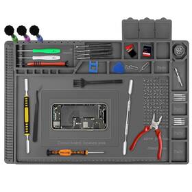 Eeekitonline 616361646698 932 F Silicone Soldering Mat Heat-resistant Magnetic Electronics Pc Phone Repair