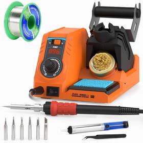 Eztools 978908220124 926led V1 110w High-power Soldering Station Iron Kit In Orange With Temperatu
