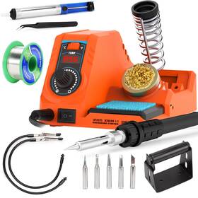Eztools 978908220148 926led V3 Entry-level 60w Soldering Station Iron Kit In Orange With Temperatu