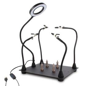 Ft-mhsc03 Feita Helping Hands Soldering Clamp Station 3x Led Magnifying Glass Lamp Wit