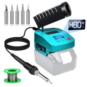Fiihio 768510996847 Soldering Iron Station Kit Digital Lcd Display For Makita 18v Battery Cordle