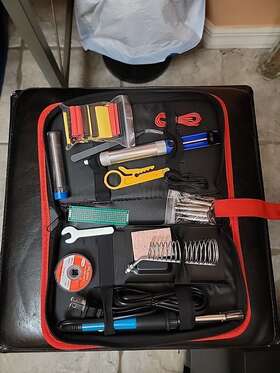 15274-nf Fixturedisplays Electric Soldering Iron Gun Tool Kit 110v 60w Control Welding Station Tip Case