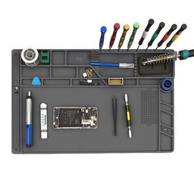 Fly180h Flyquee Large Silicone Soldering Mat 21.6 Inch X13.8 932 F Anti-static Magnetic Workbe