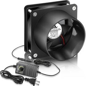 1xfl-gda8025b12n45d55230-us Gdstime 80mm 12v Dc Small Axial Exhaust Fan With Speed Controller Fume Smoke Extract