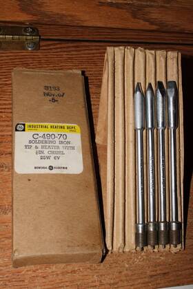 C-490-70 General Electric 6a211 4 Nos Ge Soldering Iron Tips V6 25w Jd