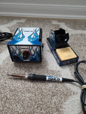 936-rc-b Hakko Soldering Station With 5.6mm Tip Blue Flame Skin In Original Box