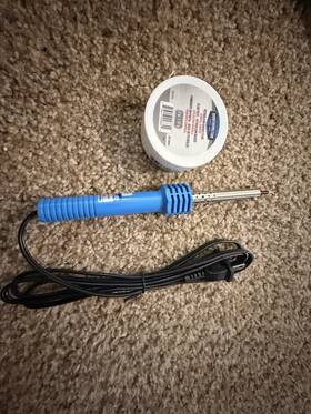 Nq508 Hakko Blue 40w Corded Soldering Iron Fine Tip Solder Flux 2oz