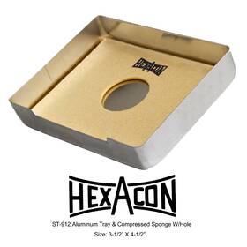 St-912 Hexacon Aluminum Try And Compressed Sponge With Hole