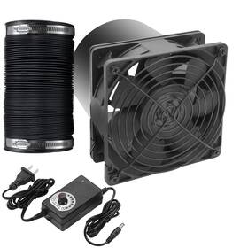 Dcfn-bk-12038-cx Hose Vary 5in Air Exhaust Fan Fume Extractor 6000rpm 210cfm Dc12v With 6.5ft Fo
