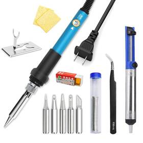 Hzysi12 Hzy Soldering Iron Kit 60w With Interchangeable Tips Stand