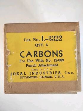 Ideal L-3322 Industries Carbons. For 12-069 Pencil Attachment New Lot Of 5