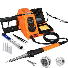 Hx46 Ilibilib 60w Digital Display Soldering Iron Station Kit With 2 Helping Hands 5 E