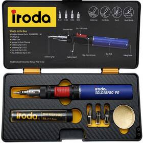 B085tdqmxw Iroda Solderpro 90k Professional Butane Soldering Iron Kit Cordless 3-in-1 Too