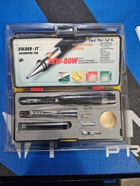 T-2592 Iroda Solderpro 70 Kit 80w Gas Soldering Iron Handy Carry Case Safety Stand