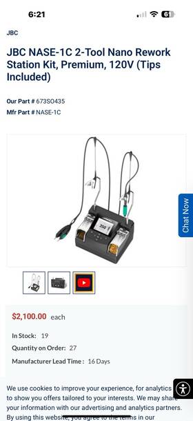 Nae-1c Jbc 2-tool Nano Solder Station Complete Kit - Brand New Unused