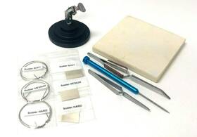 Jt-400711 Jts Jewelry Soldering Kit Ceramic Board Silver Solder Third Hand Base P