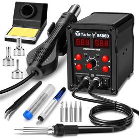 Kkmol 780461405070 Hot Air Soldering Iron Station Kit 2-in-1 Solder For Rework Desolde
