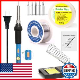 B0811d2l3l Ldk 60w Adjustable Temp Electric Soldering Iron Kit Welding Gun Tool