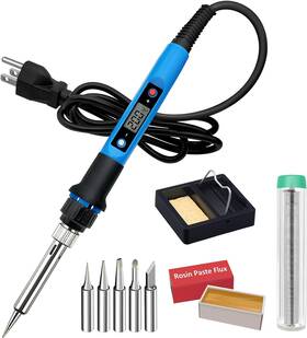 Liouhoum 313024044005 Soldering Iron Kit 80w 110v Fast Heat Up In 10s Lcd Digital Adjustable Temperat