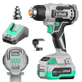 Litheli B08rymttvy 20v Cordless Heat Gunhot Air Gun Kit Portable3 Temperatures Max. 9322
