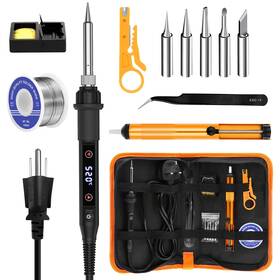 B0fvv37pxk Ljpxhhu Soldering Iron Kit 80w Led Adjustable Temp 356-968 Fast Heat With 12-in-1 Tools