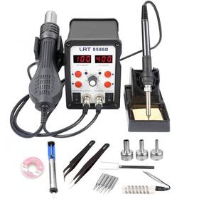 8586d Lrt 760354552289 Digital Soldering Station Hot Air Rework 2in1 Heat Gun With