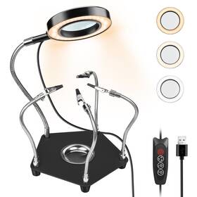 Awa58630aa Lytool Helping Hands Soldering Station With 3x Magnifying Glass Dimmable Led