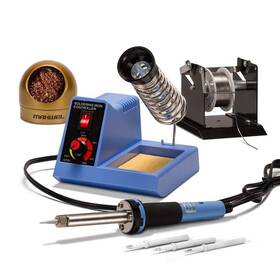 Maxwel Manufacturing 736950899172 Soldering Iron Station Solder Kit - 48w 110v Tool Set Temp Adjustab