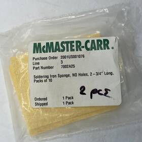 Mcmaster-carr 7002a25 Mcmaster-carr Soldering Iron Sponge No Holes 2-3/4 Inch Long Pack Of 10