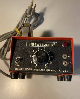 34790 Meisei Corp. Vintage Hot Tweezers Soldering Station M-10 Power Supply Tests Good