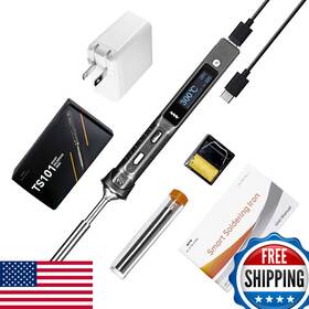 Miniware B0bf63h4zc Mini Electric Soldering Iron Kit Ts101 Powered By 65w Power Adapter