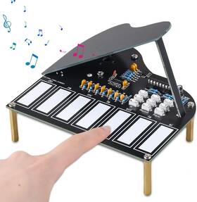Mioyoow 726084453463 Diy Electronic Piano Soldering Practice Kit 7 Keys Mini Musical Instrum