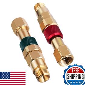B0c2v3qksl Miumoon Qdb10 Torch To Hose Quick Connect Set With Check Valves Brass