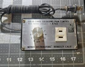 800w Nervo Distributors 4702 Vintage Dist. Solid State Soldering Control Model Max / 120vac